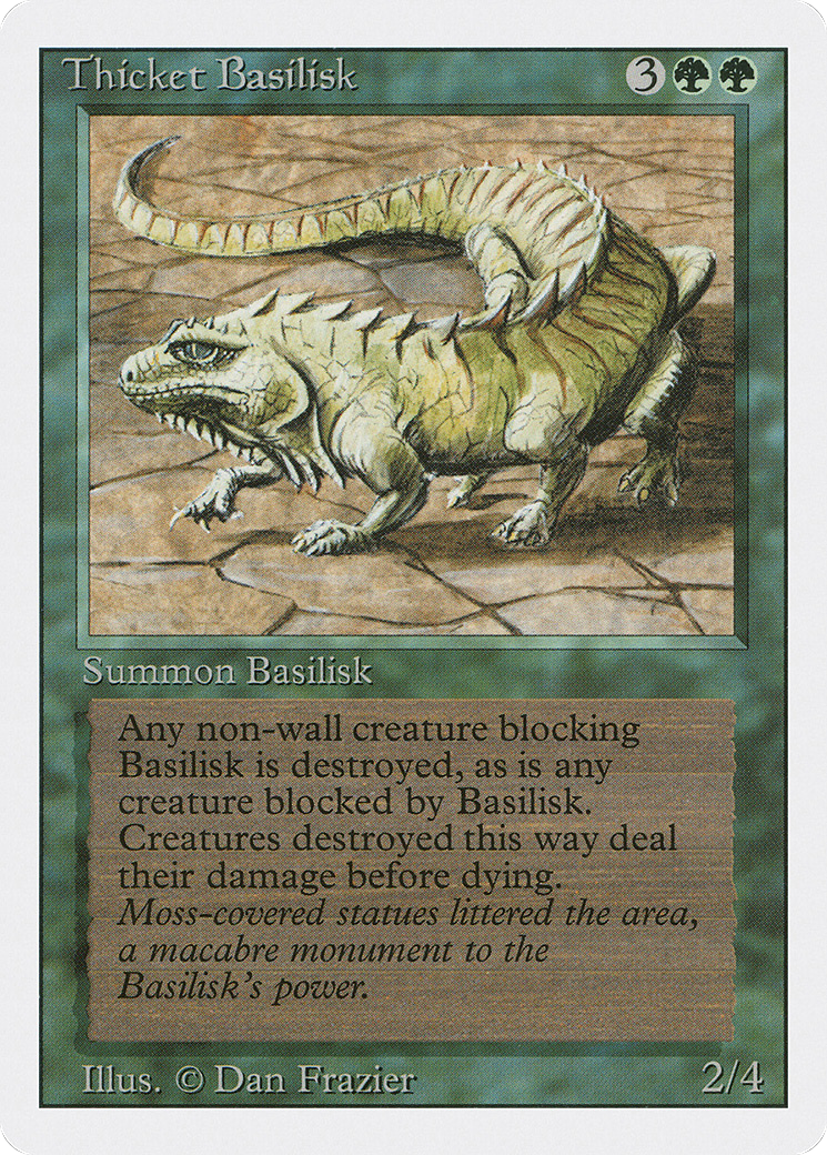 Thicket Basilisk (3ED-218) - Revised Edition - Premium MTG Single from Wizards of the Coast - Just $0.09! Shop now at Game Crave Tournament Store
