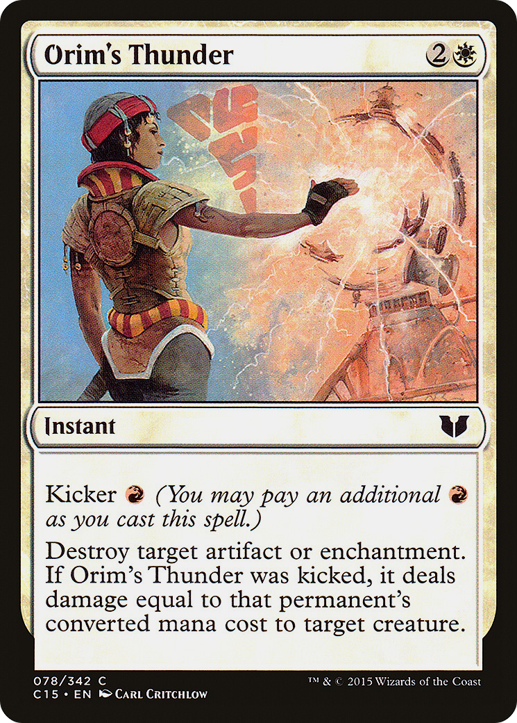 Orim's Thunder (C15-078) - Commander 2015 - Premium MTG Single from Wizards of the Coast - Just $0.08! Shop now at Game Crave Tournament Store