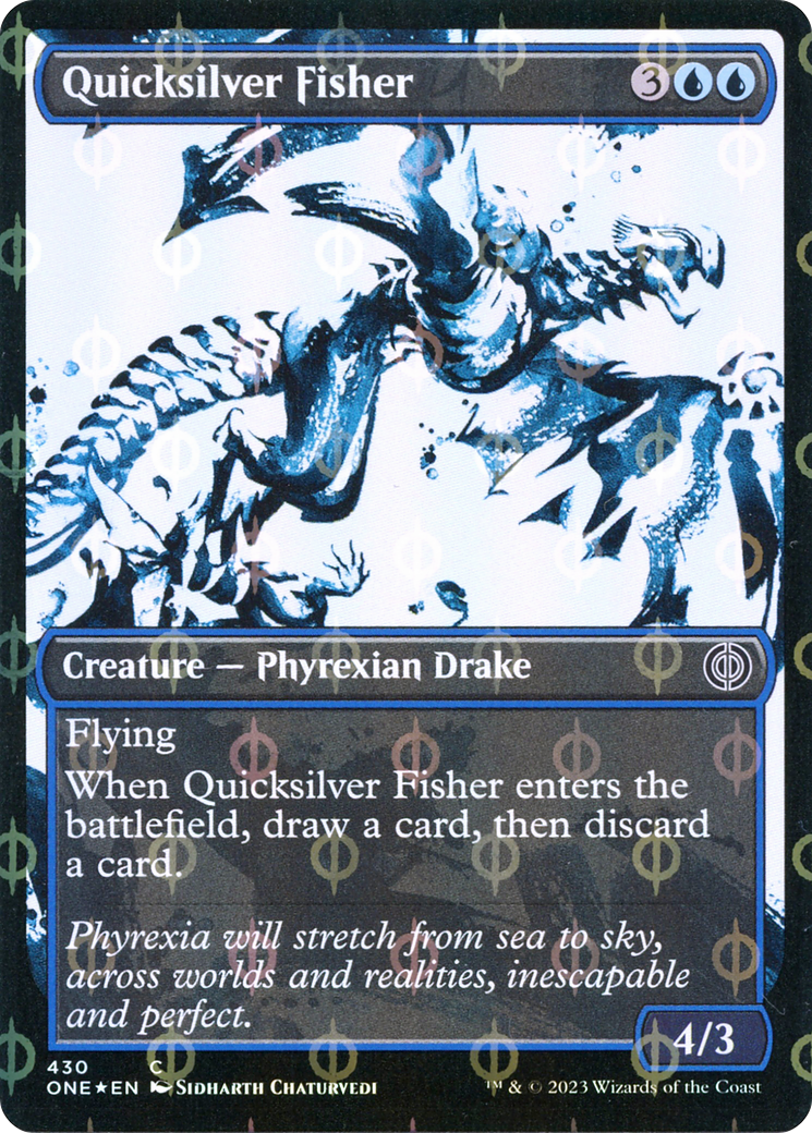 Quicksilver Fisher (ONE-430) - Phyrexia: All Will Be One: (Showcase) Foil - Premium MTG Single from Wizards of the Coast - Just $0.08! Shop now at Game Crave Tournament Store