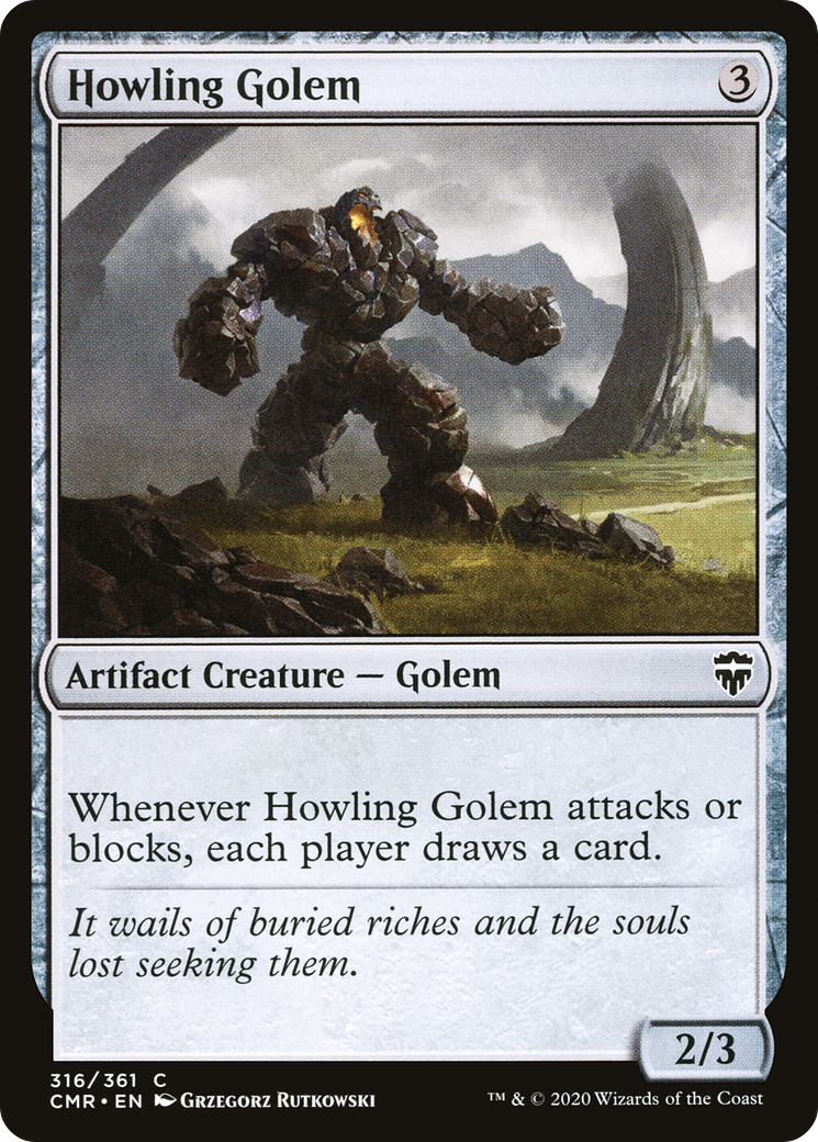 Howling Golem (CMR-316) - Commander Legends Foil - Premium MTG Single from Wizards of the Coast - Just $0.08! Shop now at Game Crave Tournament Store
