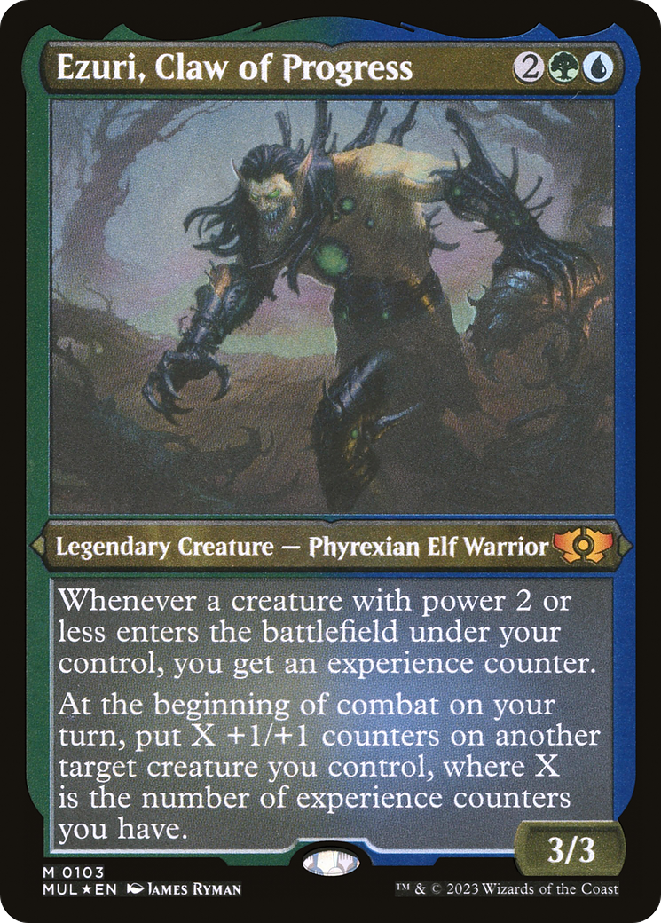 Ezuri, Claw of Progress (MUL-103) - Multiverse Legends Etched Foil - Premium MTG Single from Wizards of the Coast - Just $0.74! Shop now at Game Crave Tournament Store