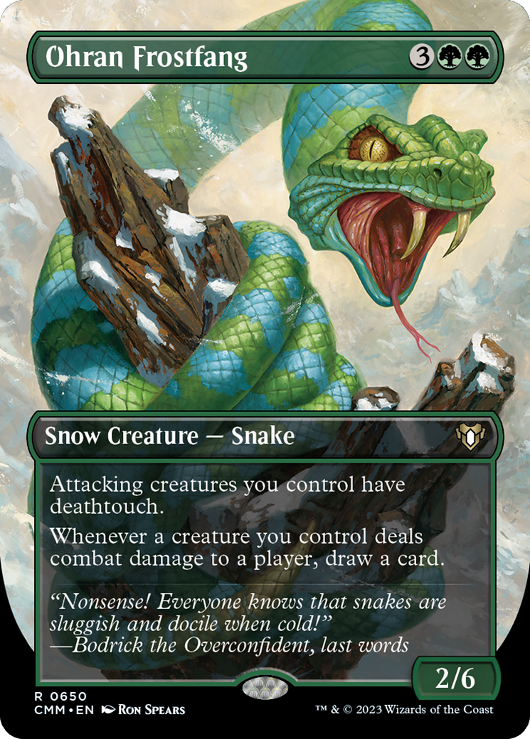 Ohran Frostfang (CMM-650) - Commander Masters (Borderless) - Premium MTG Single from Wizards of the Coast - Just $1.72! Shop now at Game Crave Tournament Store