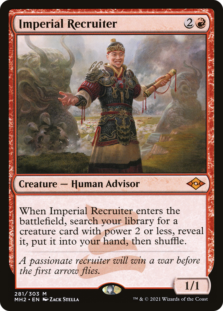 Imperial Recruiter (MH2-281) - Modern Horizons 2 Foil - Premium MTG Single from Wizards of the Coast - Just $3.39! Shop now at Game Crave Tournament Store