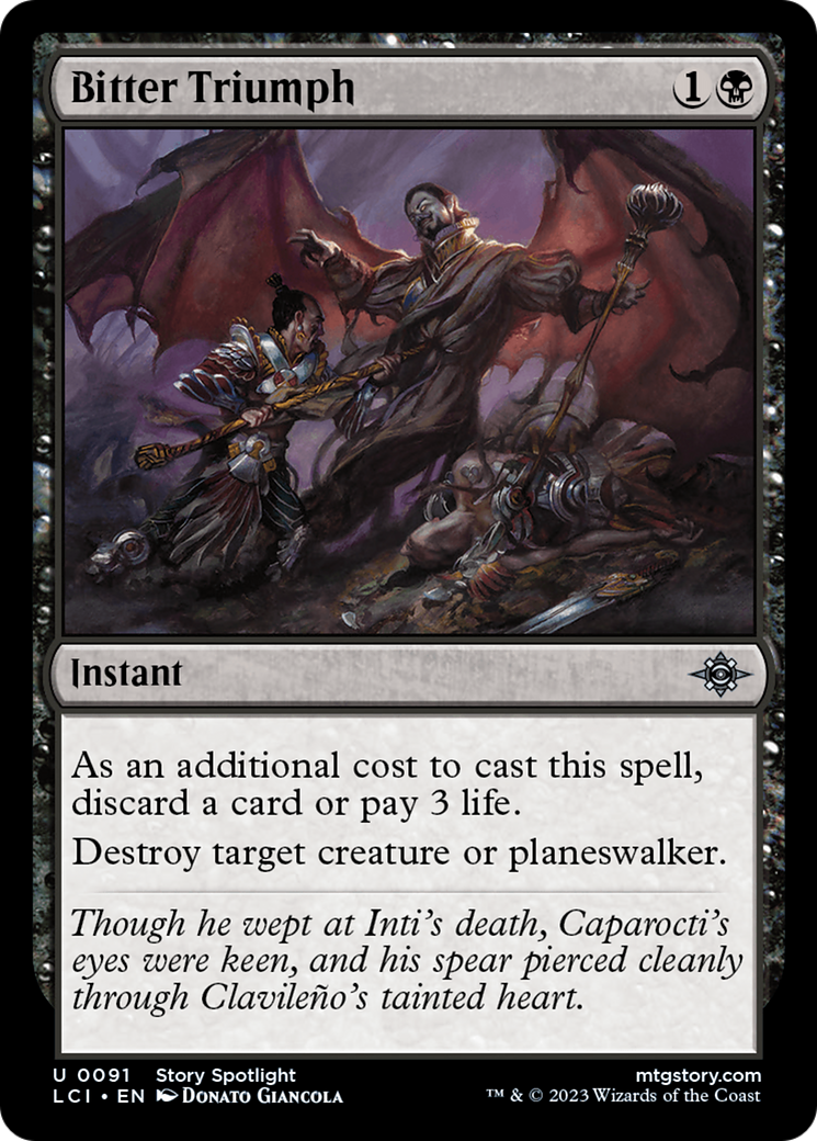 Bitter Triumph (LCI-091) - The Lost Caverns of Ixalan - Premium MTG Single from Wizards of the Coast - Just $0.13! Shop now at Game Crave Tournament Store