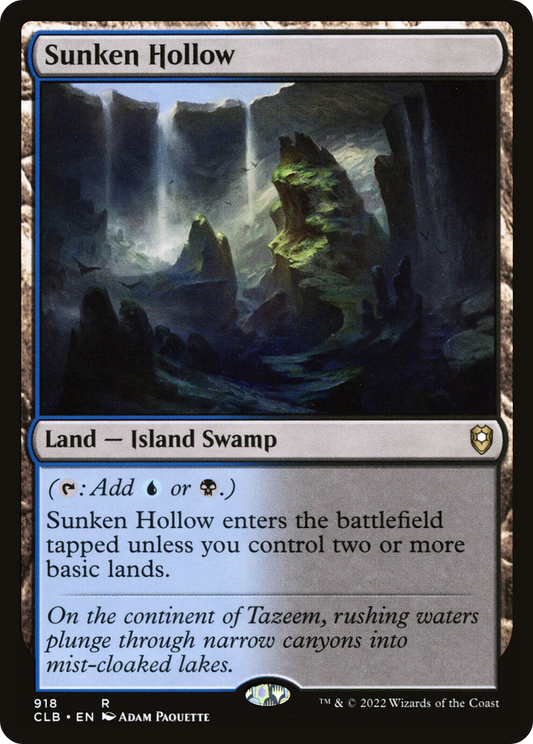 Sunken Hollow (CLB-918) - Commander Legends: Battle for Baldur's Gate - Premium MTG Single from Wizards of the Coast - Just $0.08! Shop now at Game Crave Tournament Store