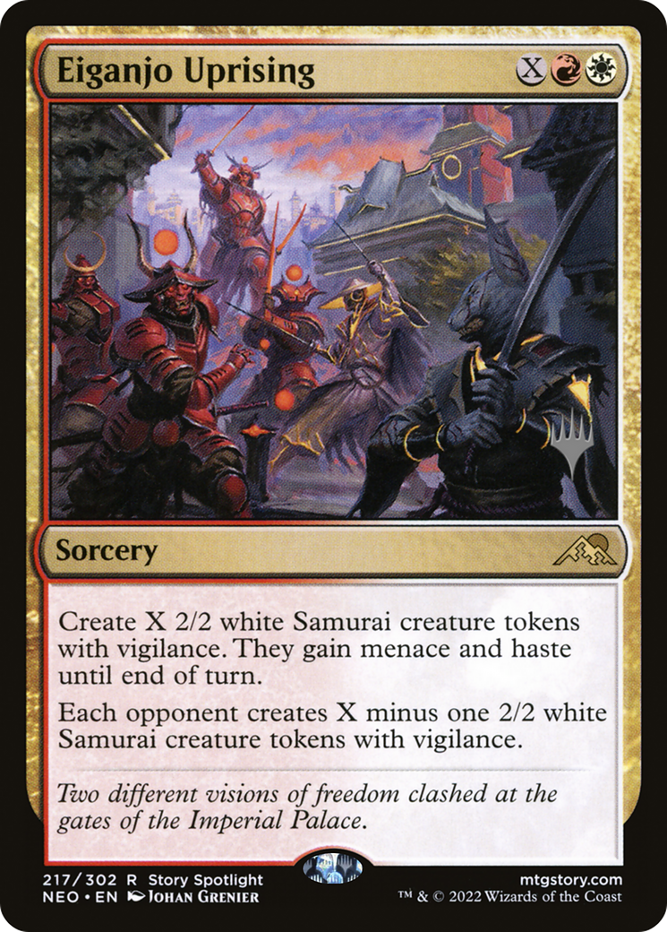 Eiganjo Uprising (PNEO-217P) - Kamigawa: Neon Dynasty Promos - Premium MTG Single from Wizards of the Coast - Just $0.08! Shop now at Game Crave Tournament Store