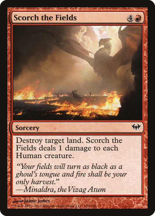 Scorch the Fields (DKA-103) - Dark Ascension - Premium MTG Single from Wizards of the Coast - Just $0.08! Shop now at Game Crave Tournament Store