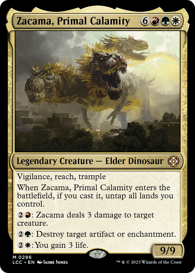Zacama, Primal Calamity (LCC-296) - The Lost Caverns of Ixalan Commander - Premium MTG Single from Wizards of the Coast - Just $0.17! Shop now at Game Crave Tournament Store