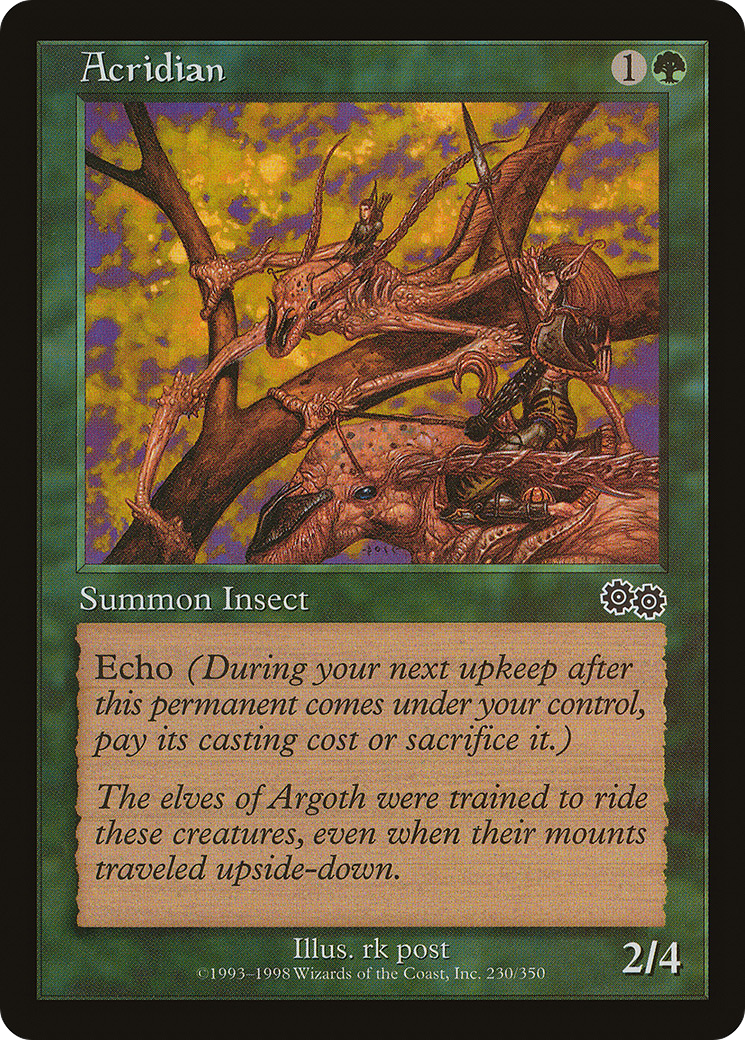 Acridian (USG-230) - Urza's Saga - Premium MTG Single from Wizards of the Coast - Just $0.08! Shop now at Game Crave Tournament Store