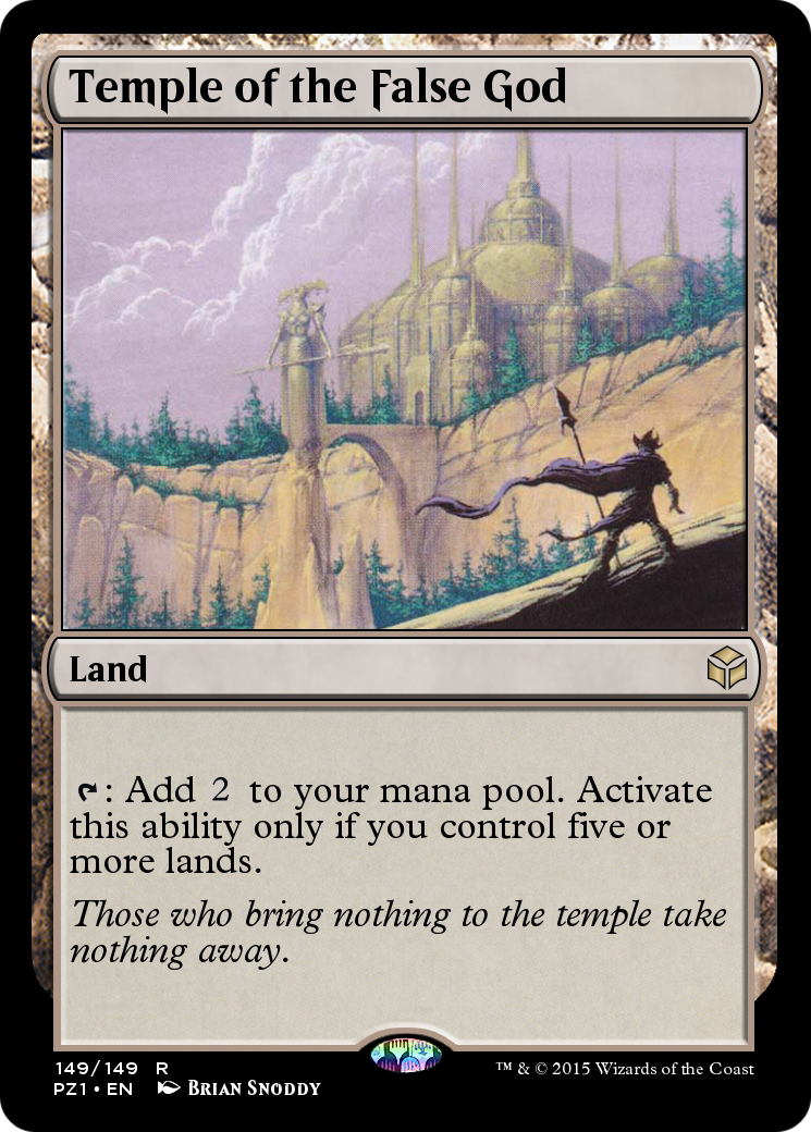 Temple of the False God (PZ1-149) - Legendary Cube Prize Pack Foil - Premium MTG Single from Wizards of the Coast - Just $0! Shop now at Game Crave Tournament Store