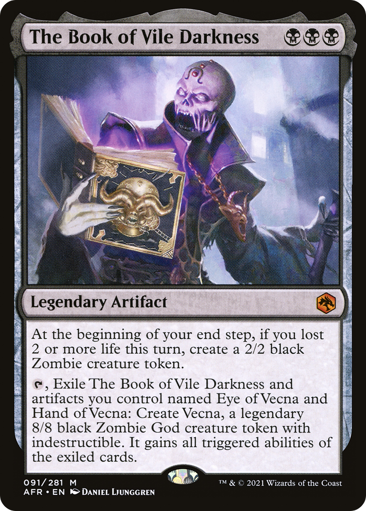 The Book of Vile Darkness (AFR-091) - Adventures in the Forgotten Realms - Premium MTG Single from Wizards of the Coast - Just $0.31! Shop now at Game Crave Tournament Store