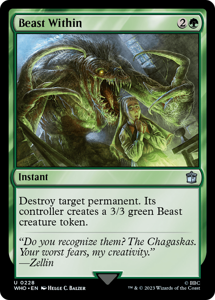 Beast Within (WHO-228) - Doctor Who Foil - Premium MTG Single from Wizards of the Coast - Just $2.36! Shop now at Game Crave Tournament Store