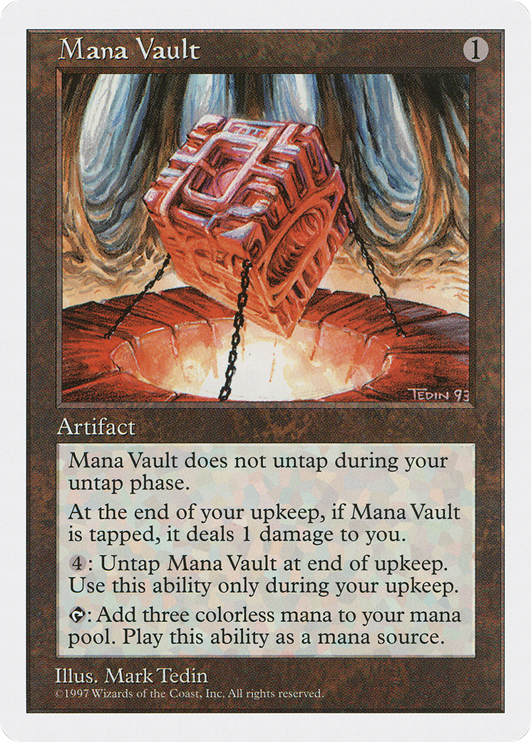 Mana Vault (5ED-388) - Fifth Edition - Premium MTG Single from Wizards of the Coast - Just $47.30! Shop now at Game Crave Tournament Store