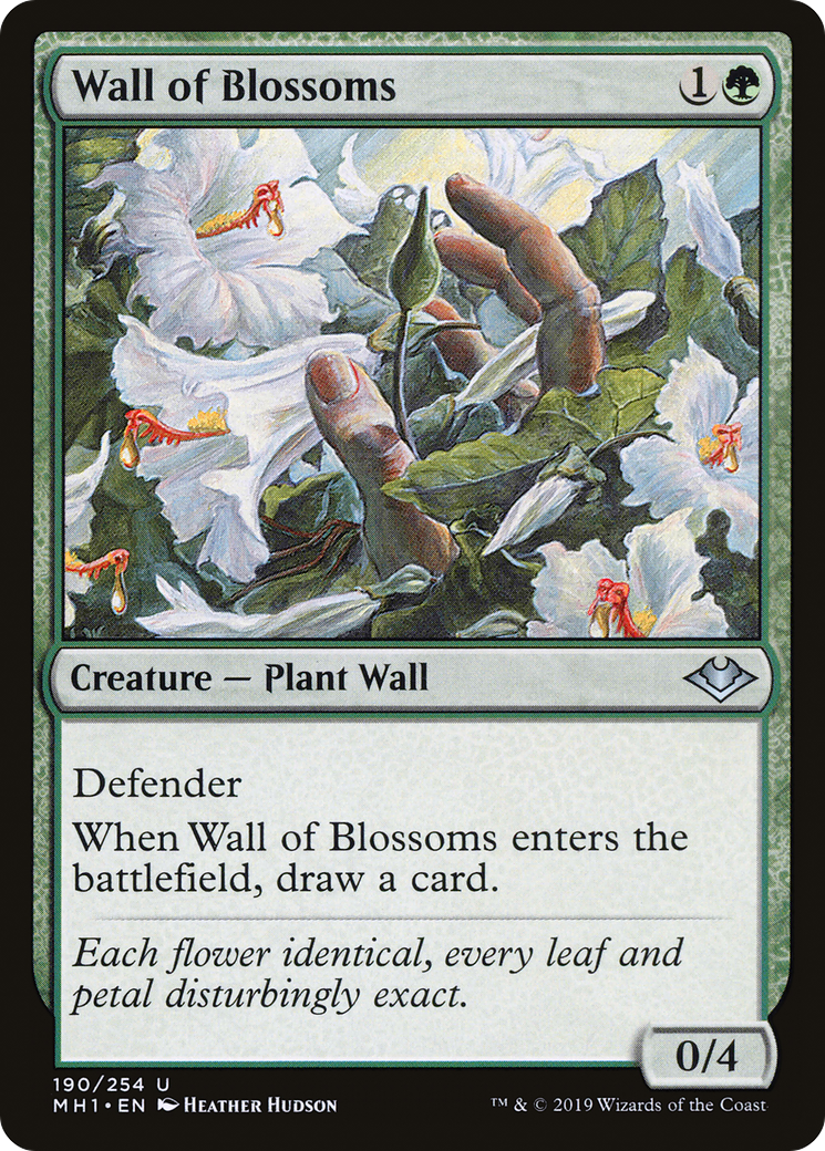 Wall of Blossoms (MH1-190) - Modern Horizons Foil - Premium MTG Single from Wizards of the Coast - Just $1.07! Shop now at Game Crave Tournament Store