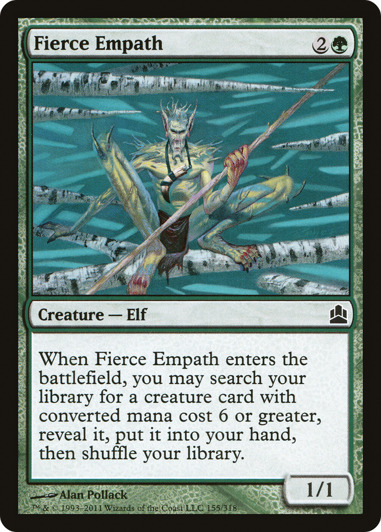 Fierce Empath (CMD-155) - Commander 2011 - Premium MTG Single from Wizards of the Coast - Just $0.30! Shop now at Game Crave Tournament Store