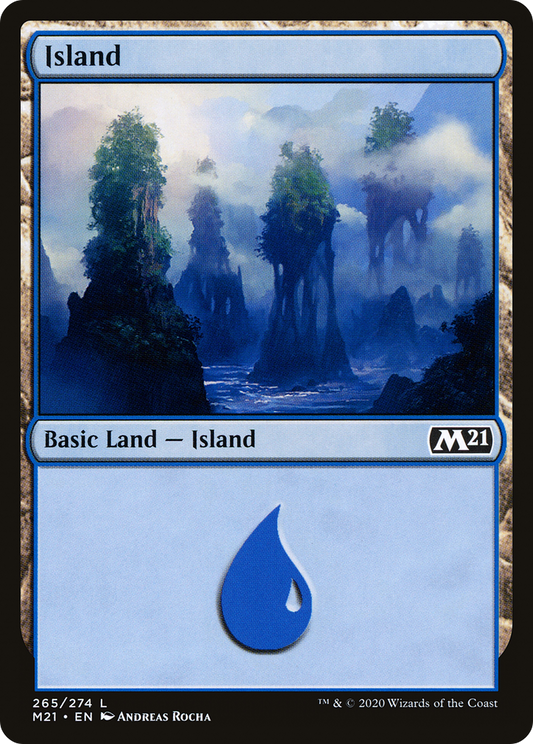 Island (M21-265) - Core Set 2021 Foil - Premium MTG Single from Wizards of the Coast - Just $0.08! Shop now at Game Crave Tournament Store