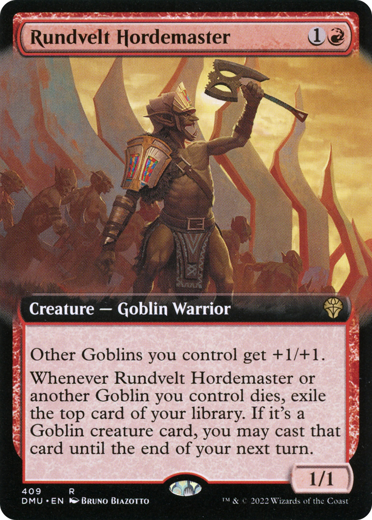 Rundvelt Hordemaster (DMU-409) - Dominaria United: (Extended Art) - Premium MTG Single from Wizards of the Coast - Just $2.54! Shop now at Game Crave Tournament Store