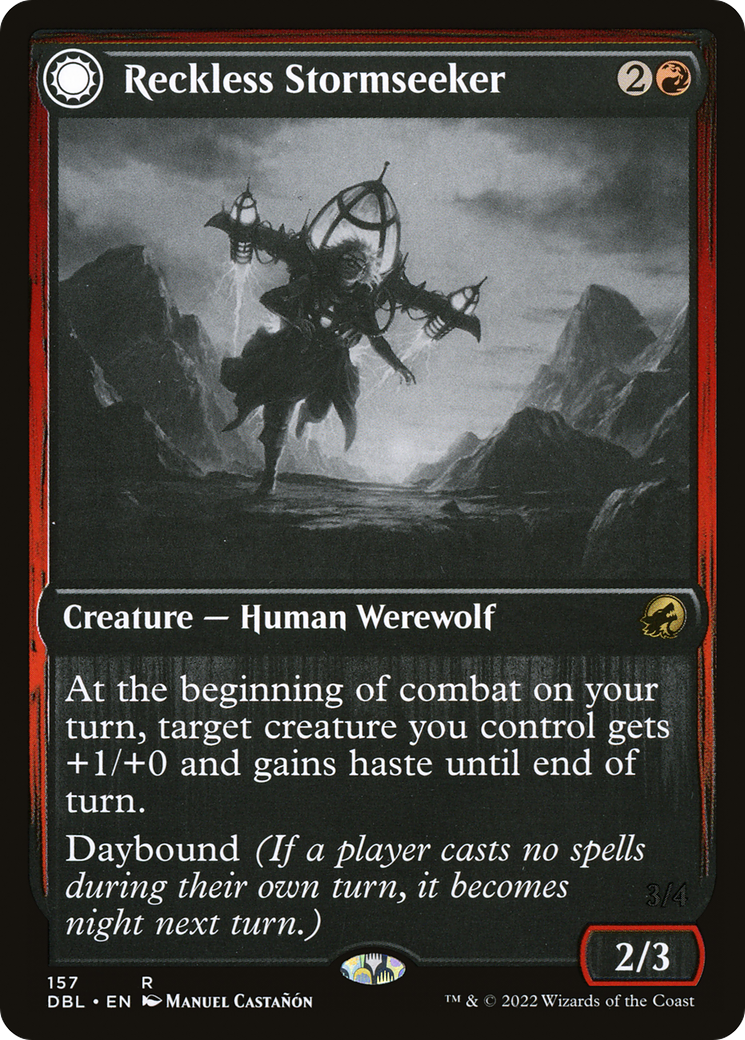 Reckless Stormseeker // Storm-Charged Slasher (DBL-157) - Innistrad: Double Feature: (Double Faced Transform) Foil - Premium MTG Single from Wizards of the Coast - Just $1.61! Shop now at Game Crave Tournament Store
