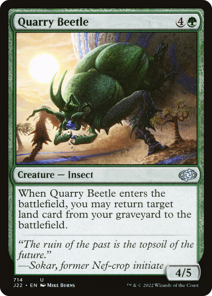 Quarry Beetle (J22-714) - Jumpstart 2022 - Premium MTG Single from Wizards of the Coast - Just $0.25! Shop now at Game Crave Tournament Store