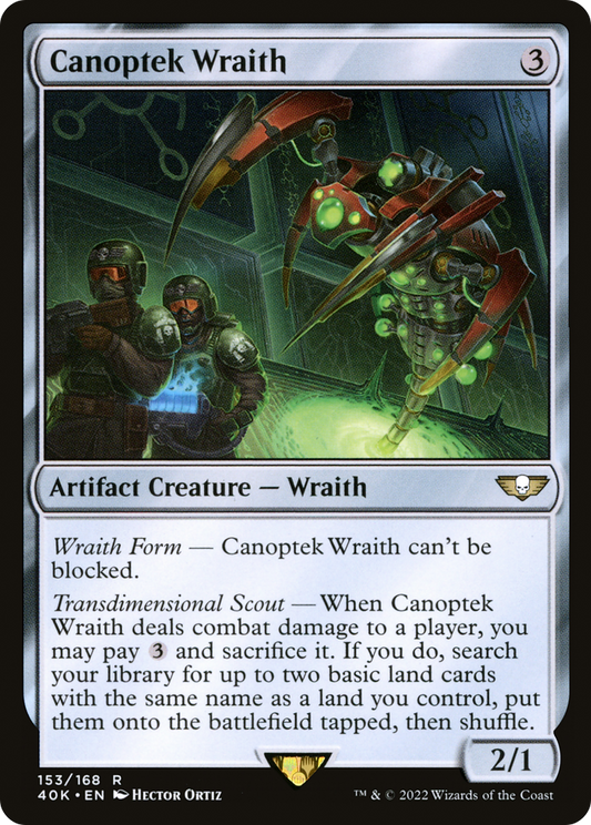 Canoptek Wraith (40K-153) - Warhammer 40,000 Commander - Premium MTG Single from Wizards of the Coast - Just $0.60! Shop now at Game Crave Tournament Store