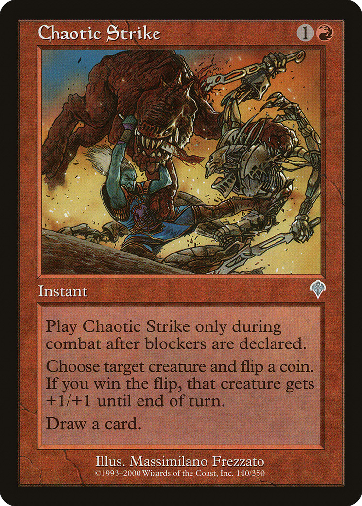 Chaotic Strike (INV-140) - Invasion - Premium MTG Single from Wizards of the Coast - Just $0.33! Shop now at Game Crave Tournament Store