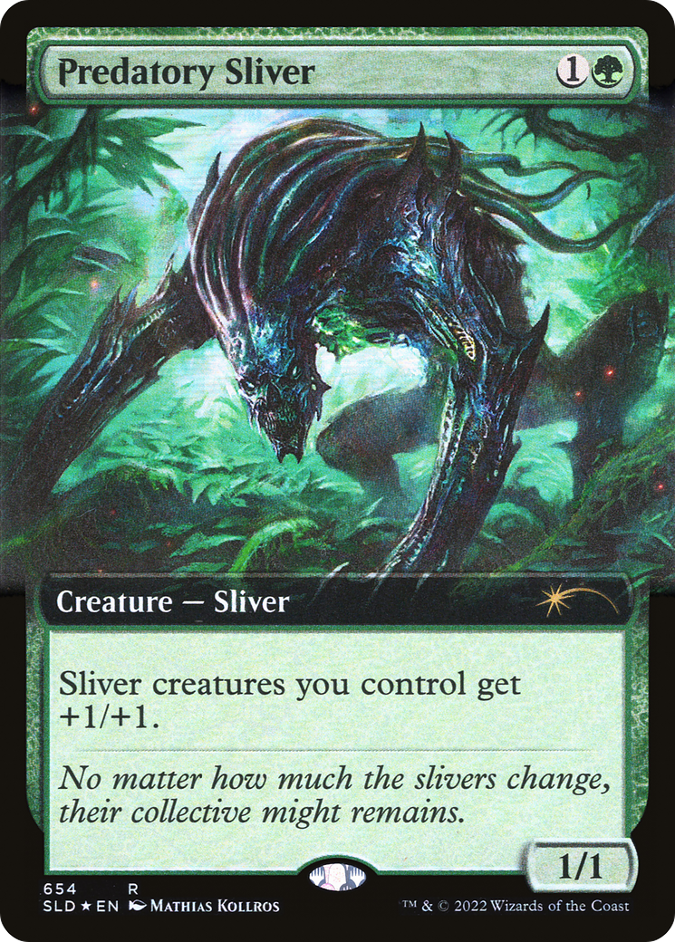 Predatory Sliver (SLD-654) - Secret Lair Drop: (Extended Art) Foil - Premium MTG Single from Wizards of the Coast - Just $1.25! Shop now at Game Crave Tournament Store
