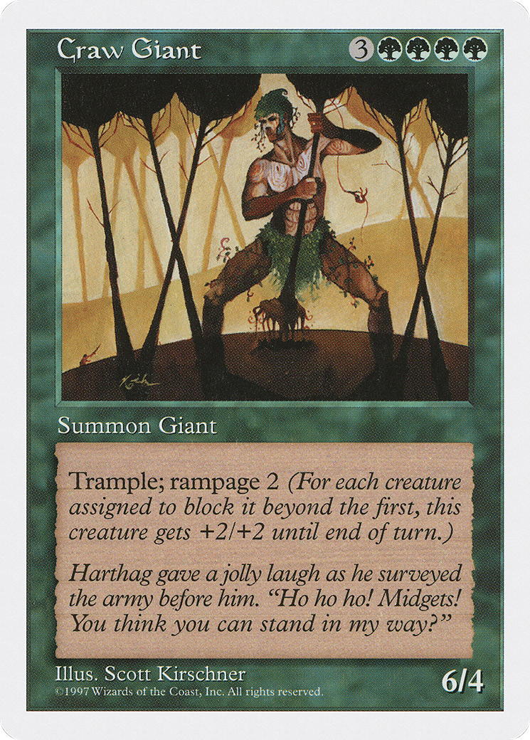 Craw Giant (5ED-285) - Fifth Edition - Premium MTG Single from Wizards of the Coast - Just $0.24! Shop now at Game Crave Tournament Store