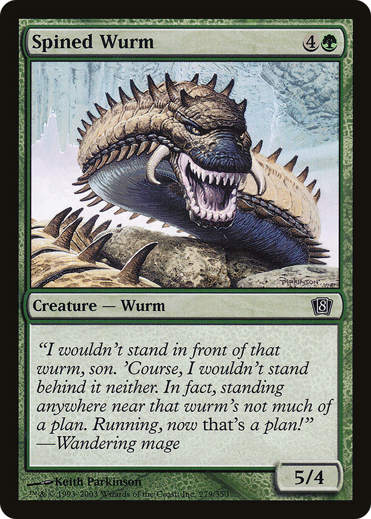 Spined Wurm (8ED-279★) - Eighth Edition Foil - Premium MTG Single from Wizards of the Coast - Just $0.08! Shop now at Game Crave Tournament Store