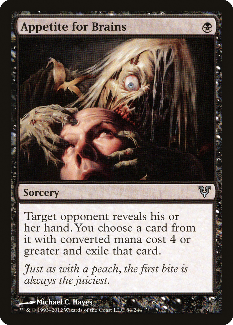 Appetite for Brains (AVR-084) - Avacyn Restored - Premium MTG Single from Wizards of the Coast - Just $0.08! Shop now at Game Crave Tournament Store