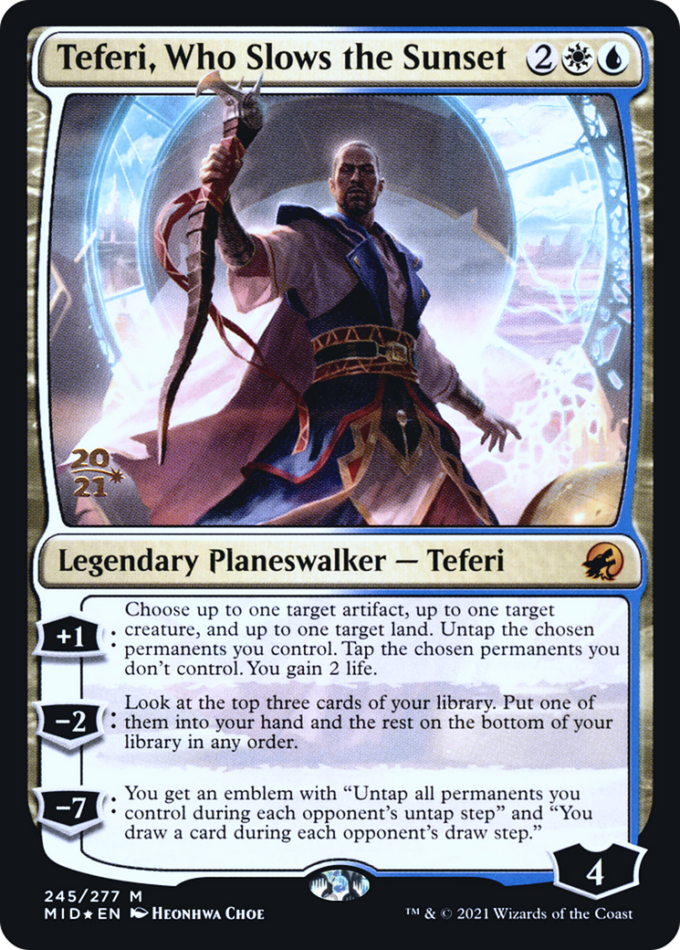 Teferi, Who Slows the Sunset (PMID-245S) - Innistrad: Midnight Hunt Promos Foil - Premium MTG Single from Wizards of the Coast - Just $1.50! Shop now at Game Crave Tournament Store