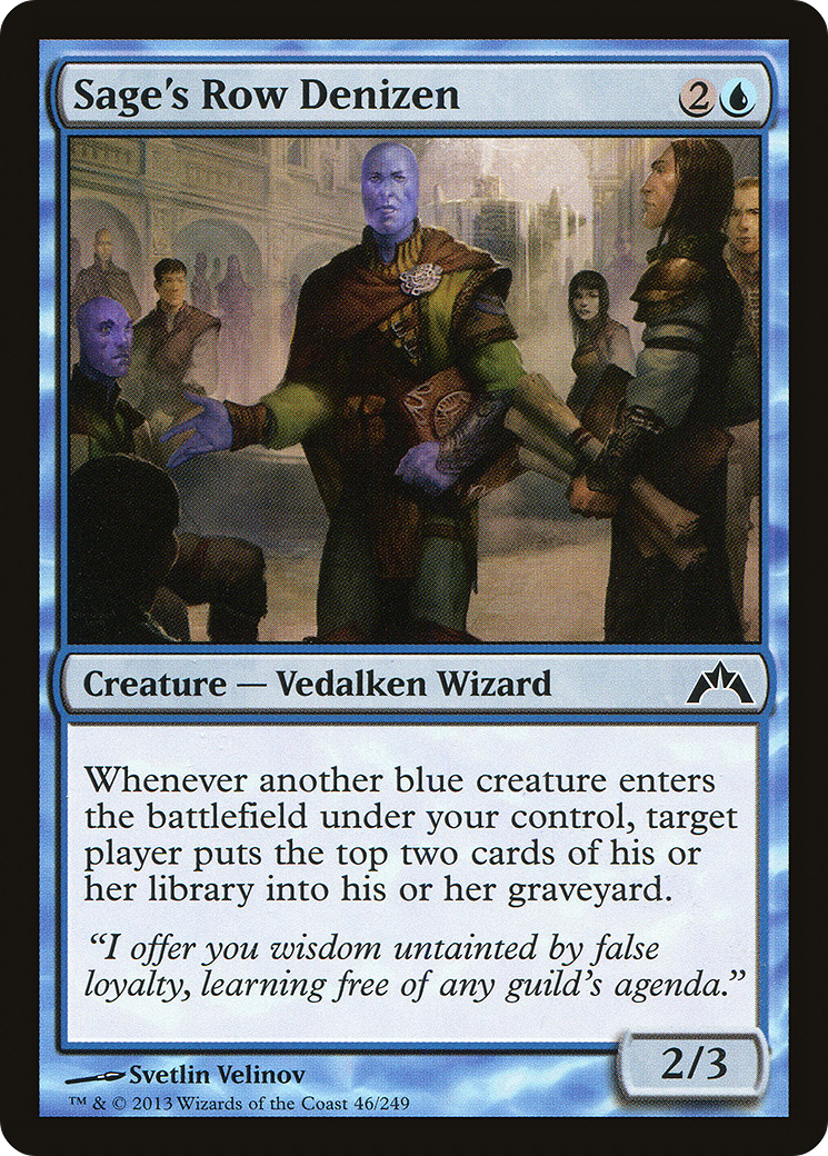 Sage's Row Denizen (GTC-046) - Gatecrash Foil - Premium MTG Single from Wizards of the Coast - Just $0.39! Shop now at Game Crave Tournament Store