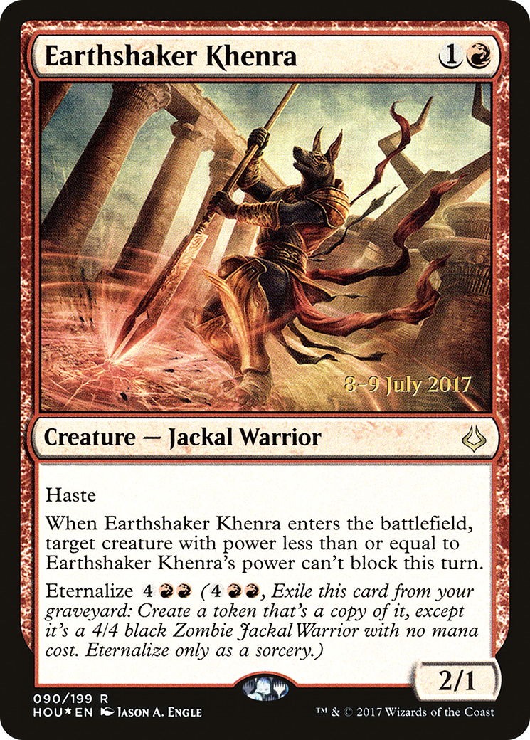 Earthshaker Khenra (PHOU-90S) - Hour of Devastation Promos Foil - Premium MTG Single from Wizards of the Coast - Just $0.25! Shop now at Game Crave Tournament Store