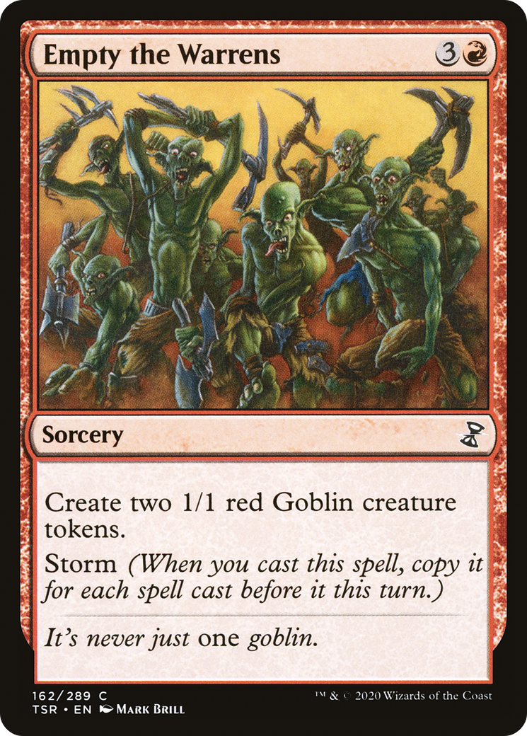 Empty the Warrens (TSR-162) - Time Spiral Remastered - Premium MTG Single from Wizards of the Coast - Just $0.08! Shop now at Game Crave Tournament Store
