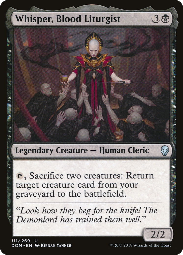 Whisper, Blood Liturgist (DOM-111) - Dominaria - Premium MTG Single from Wizards of the Coast - Just $0.08! Shop now at Game Crave Tournament Store