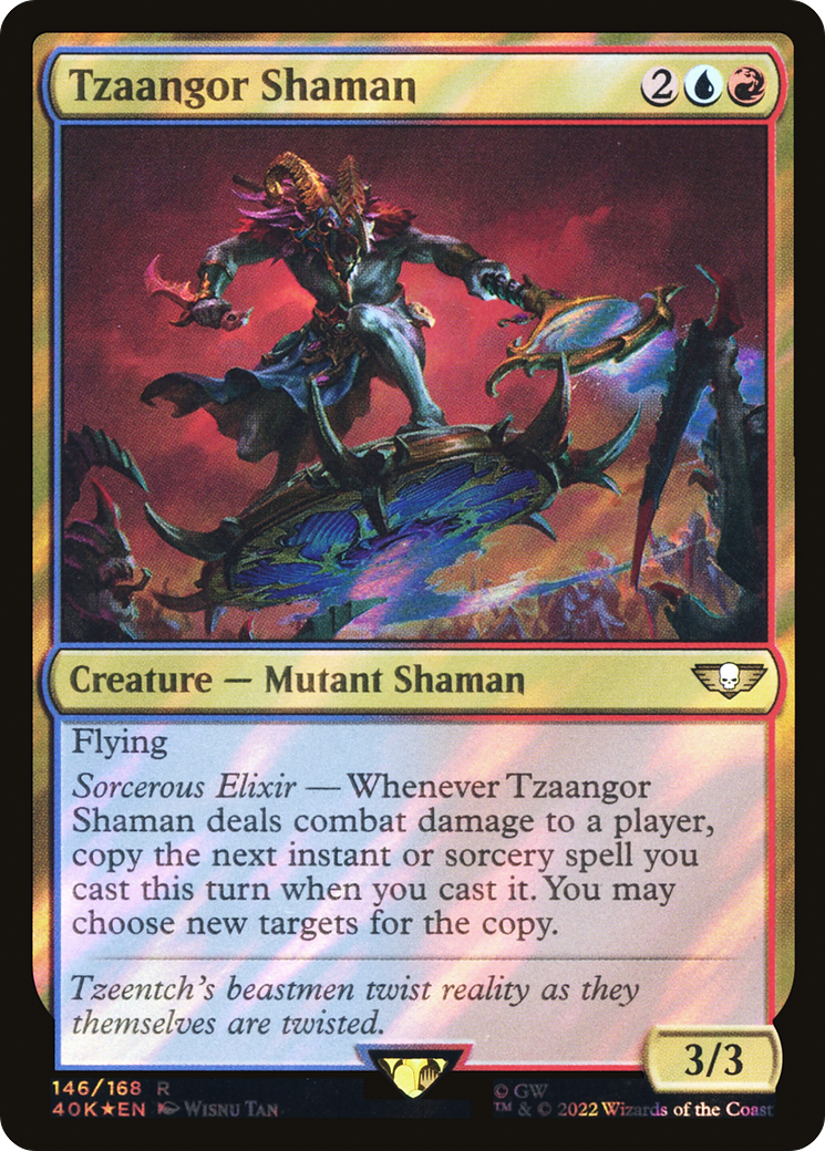 Tzaangor Shaman (40K-146★) - Warhammer 40,000 Commander Foil - Premium MTG Single from Wizards of the Coast - Just $0.08! Shop now at Game Crave Tournament Store