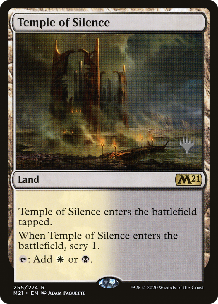 Temple of Silence (PM21-255P) - Core Set 2021 Promos - Premium MTG Single from Wizards of the Coast - Just $0.08! Shop now at Game Crave Tournament Store