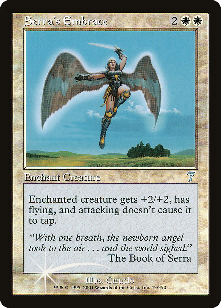 Serra's Embrace (7ED-43★) - Seventh Edition Foil - Premium MTG Single from Wizards of the Coast - Just $2.30! Shop now at Game Crave Tournament Store