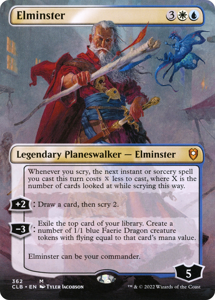 Elminster (CLB-362) - Commander Legends: Battle for Baldur's Gate (Borderless) - Premium MTG Single from Wizards of the Coast - Just $0.22! Shop now at Game Crave Tournament Store