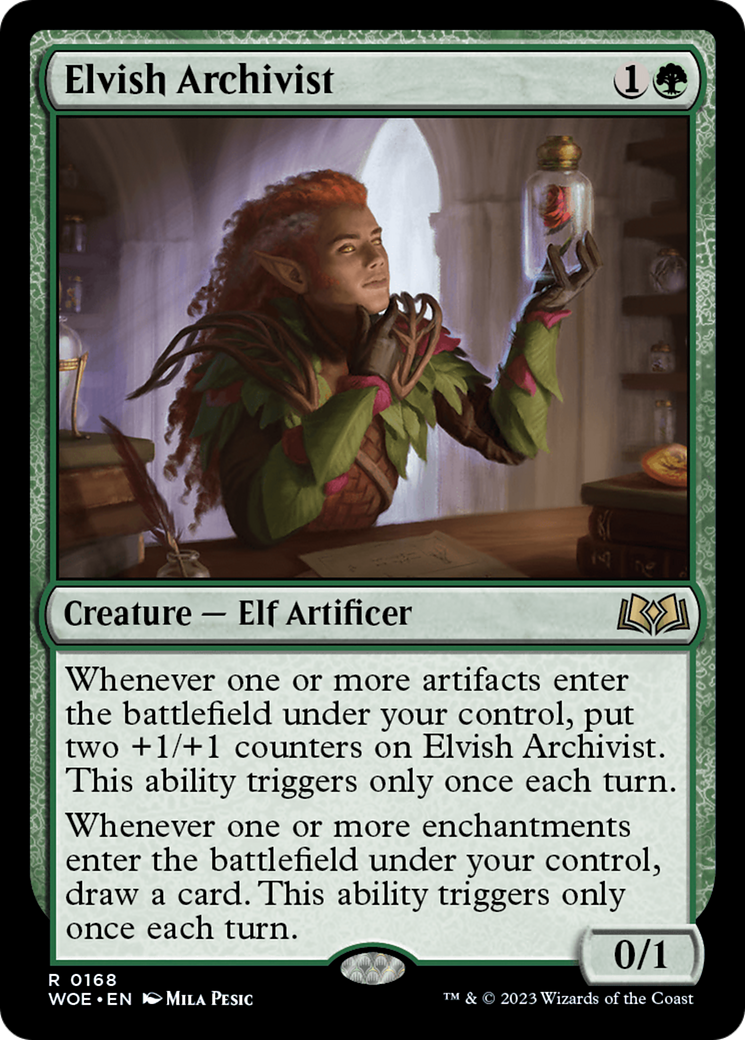Elvish Archivist (WOE-168) - Wilds of Eldraine - Premium MTG Single from Wizards of the Coast - Just $0.08! Shop now at Game Crave Tournament Store