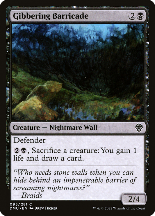 Gibbering Barricade (DMU-095) - Dominaria United - Premium MTG Single from Wizards of the Coast - Just $0.08! Shop now at Game Crave Tournament Store
