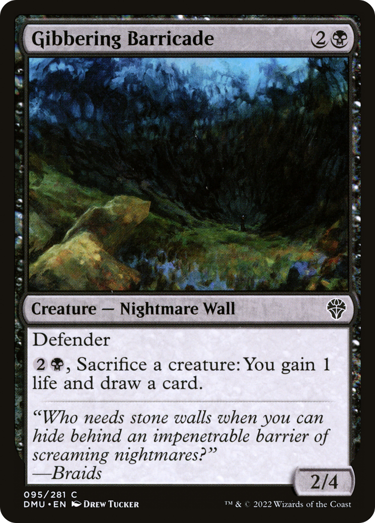 Gibbering Barricade (DMU-095) - Dominaria United Foil - Premium MTG Single from Wizards of the Coast - Just $0.08! Shop now at Game Crave Tournament Store