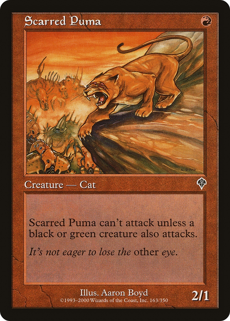 Scarred Puma (INV-163) - Invasion - Premium MTG Single from Wizards of the Coast - Just $0.08! Shop now at Game Crave Tournament Store