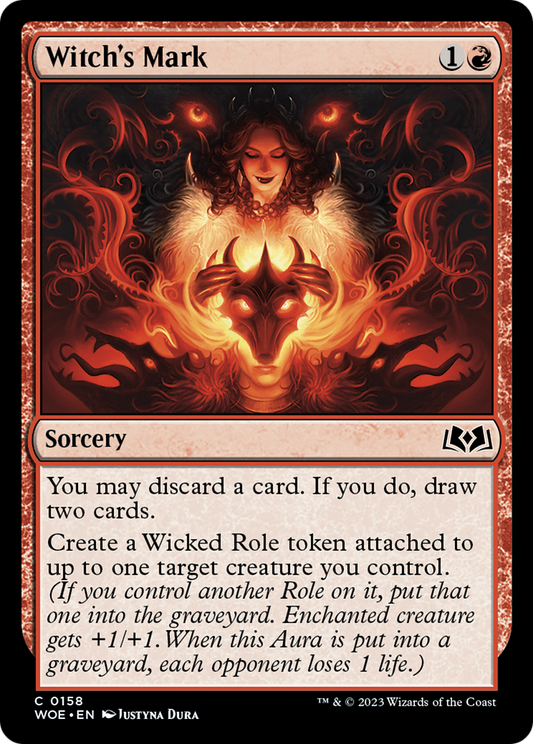 Witch's Mark (WOE-158) - Wilds of Eldraine Foil - Premium MTG Single from Wizards of the Coast - Just $0.08! Shop now at Game Crave Tournament Store