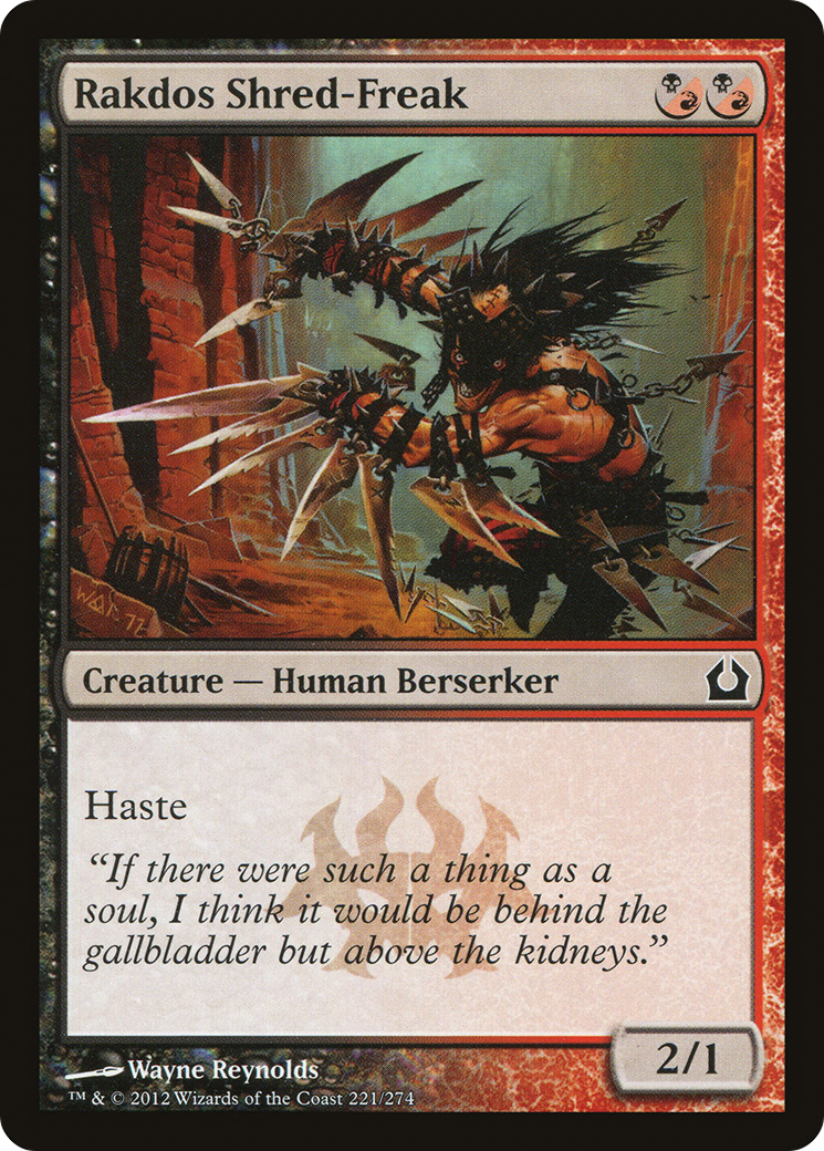 Rakdos Shred-Freak (RTR-221) - Return to Ravnica Foil - Premium MTG Single from Wizards of the Coast - Just $0.10! Shop now at Game Crave Tournament Store