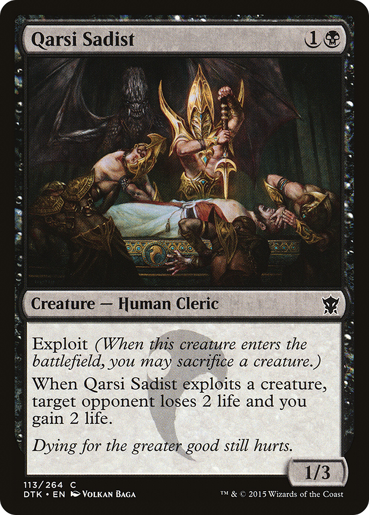 Qarsi Sadist (DTK-113) - Dragons of Tarkir - Premium MTG Single from Wizards of the Coast - Just $0.08! Shop now at Game Crave Tournament Store