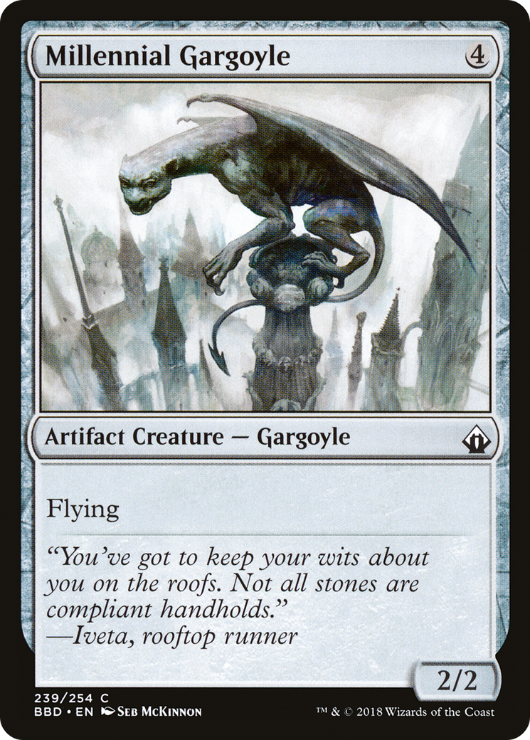 Millennial Gargoyle (BBD-239) - Battlebond Foil - Premium MTG Single from Wizards of the Coast - Just $0.08! Shop now at Game Crave Tournament Store