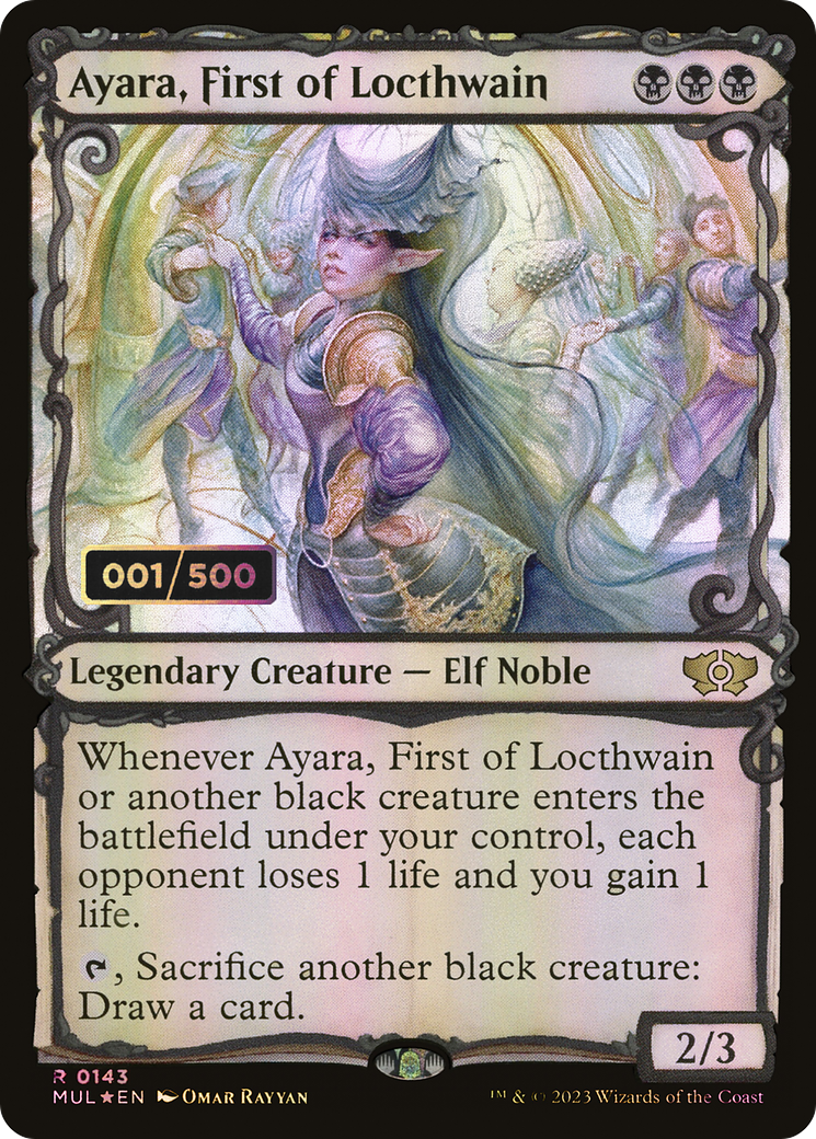 Ayara, First of Locthwain (MUL-143Z) - Multiverse Legends: (Showcase) Foil - Premium MTG Single from Wizards of the Coast - Just $151.75! Shop now at Game Crave Tournament Store