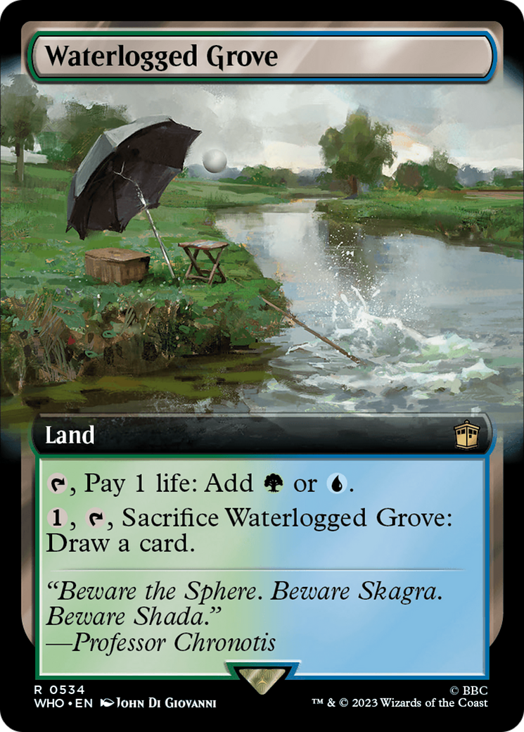 Waterlogged Grove (WHO-534) - Doctor Who: (Extended Art) Foil - Premium MTG Single from Wizards of the Coast - Just $0.28! Shop now at Game Crave Tournament Store