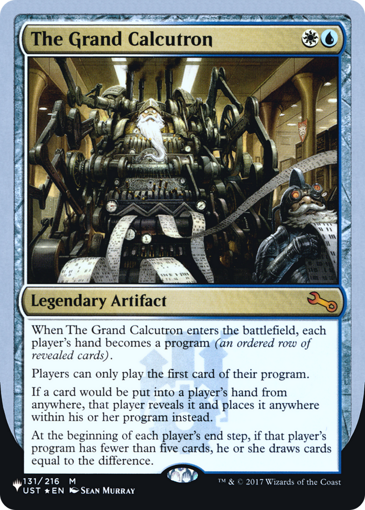The Grand Calcutron (UPLIST-047) - The List (Unfinity Foil Edition) Foil - Premium MTG Single from Wizards of the Coast - Just $0.25! Shop now at Game Crave Tournament Store