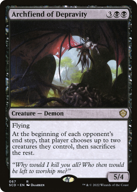 Archfiend of Depravity (SCD-067) - Starter Commander Decks - Premium MTG Single from Wizards of the Coast - Just $2.46! Shop now at Game Crave Tournament Store